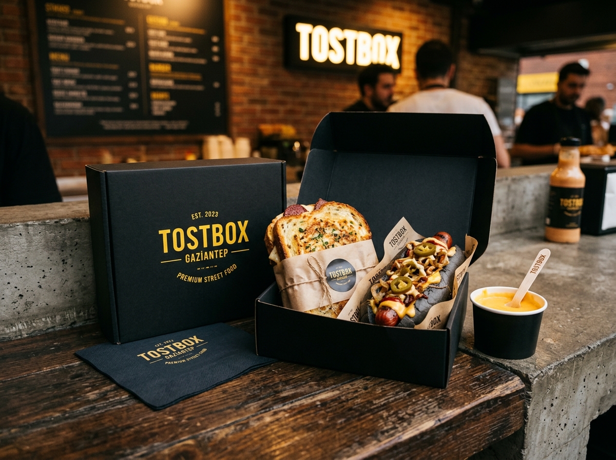 TostBox Çarşı İçi Termal Buhar Tahliyeli Paket Kutu